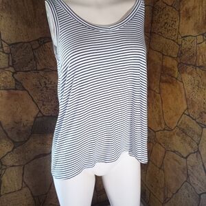 Old Navy Black and White Striped Tank